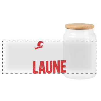 Costume de Carnaval de bonne humeur Alaaf - Boîte à biscuits avec couvercle en bois - blanc - Devant