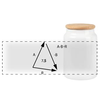 Algebra Mathe - Panorama Keksdose mit Holzdeckel - Weiß - Vorne