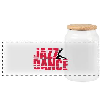 Jazz Dance - Panorama Keksdose mit Holzdeckel - Weiß - Vorne