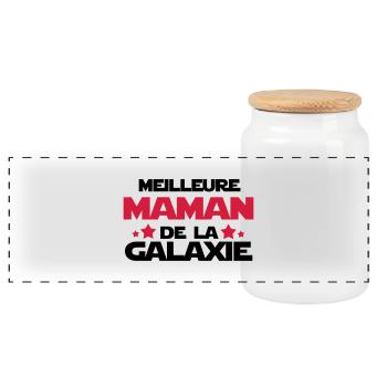meilleure maman - Boîte à biscuits avec couvercle en bois - blanc - Devant