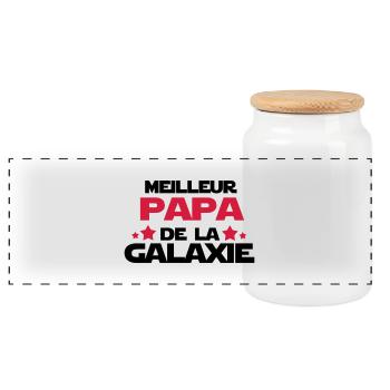 meilleur papa - Boîte à biscuits avec couvercle en bois - blanc - Devant