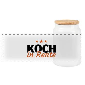 Koch Rente - Panorama Keksdose mit Holzdeckel - Weiß - Vorne