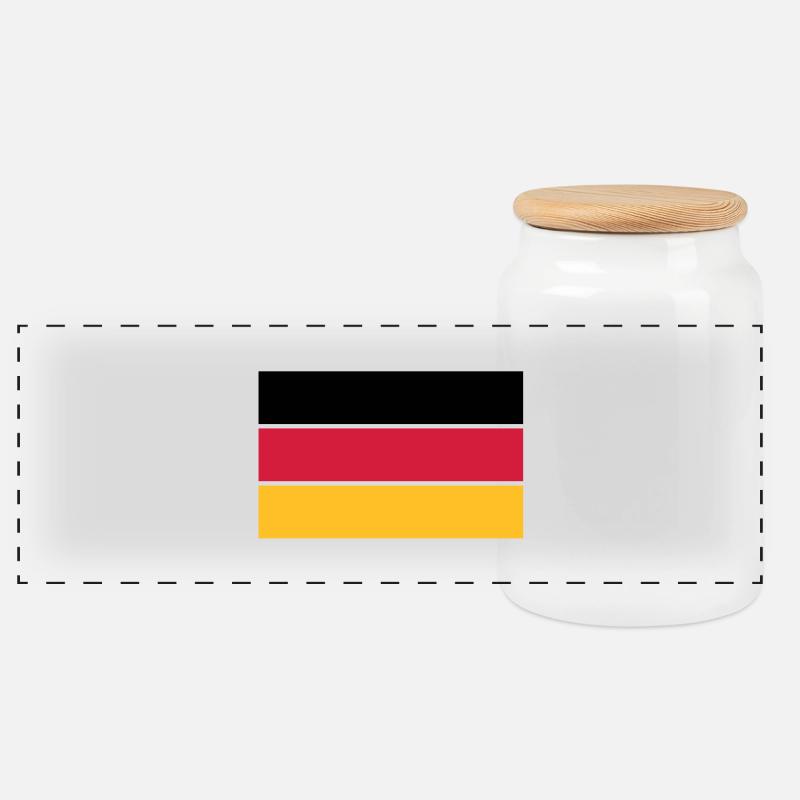 deutschland_50 - Panorama Keksdose mit Holzdeckel - Weiß