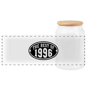 LE MEILLEUR DE 1996 - conception Anniversaire - Boîte à biscuits avec couvercle en bois - blanc - Devant