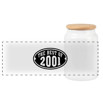 LE MEILLEUR DE 2001 - Anniversaire conception - Boîte à biscuits avec couvercle en bois - blanc - Devant