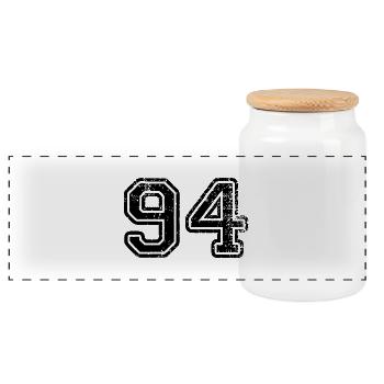 94 - Boîte à biscuits avec couvercle en bois - blanc - Devant