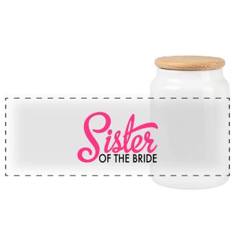 jeune mariée - Boîte à biscuits avec couvercle en bois - blanc - Devant
