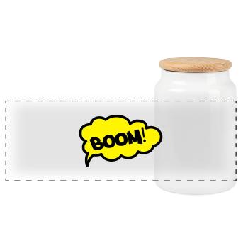 boom2 - Panorama Keksdose mit Holzdeckel - Weiß - Vorne