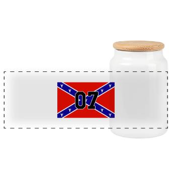 General Lee 07 - Boîte à biscuits avec couvercle en bois - blanc - Devant