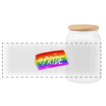 #Pride - Panorama Keksdose mit Holzdeckel - Weiß - Vorne