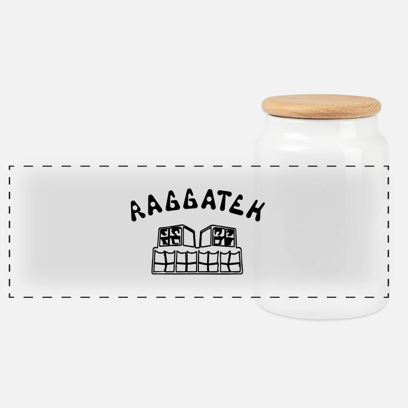 RAGGATEK - Panorama Keksdose mit Holzdeckel - Weiß