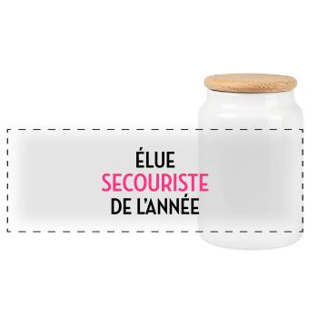 Rescuer Rescue Retter Secourisme Secouriste - Panoramic Cookie Jar with Wooden Lid - white - Front