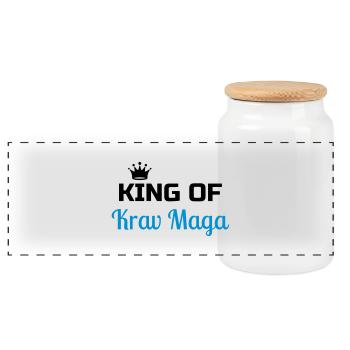 Krav Maga / Krav-Maga / Fight / Martial Art - Panorama Keksdose mit Holzdeckel - Weiß - Vorne