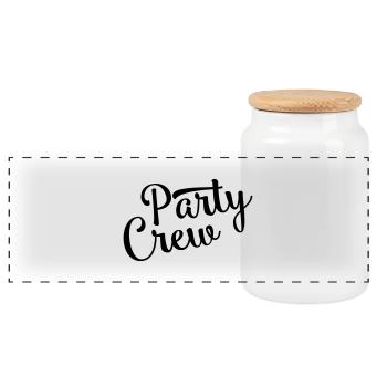 party crew design - Panorama Keksdose mit Holzdeckel - Weiß - Vorne