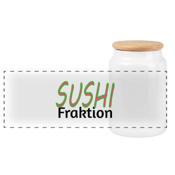 SUSHI Faction - Boîte à biscuits avec couvercle en bois - blanc - Devant