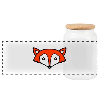 Renard Renard roux Animal sauvage Intelligent Habitants de la forêt - Boîte à biscuits avec couvercle en bois - blanc - Devant