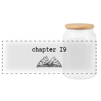 chapter 19 Birthday - Panoramic Cookie Jar with Wooden Lid - white - Front
