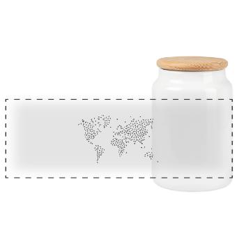 Sport dans le monde - Boîte à biscuits avec couvercle en bois - blanc - Devant