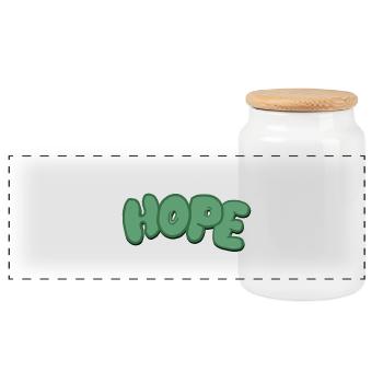 hope - Panorama Keksdose mit Holzdeckel - Weiß - Vorne