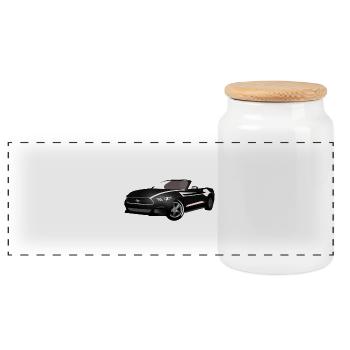 Voiture de sport - Boîte à biscuits avec couvercle en bois - blanc - Devant