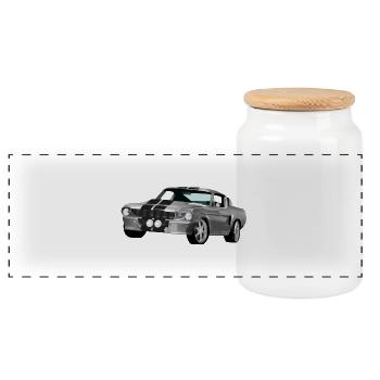 Voiture de sport - Boîte à biscuits avec couvercle en bois - blanc - Devant
