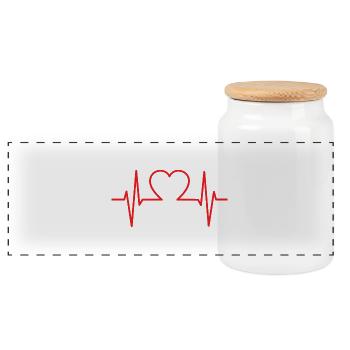 blood pressure 3312513 1280 - Panoramic Cookie Jar with Wooden Lid - white - Front