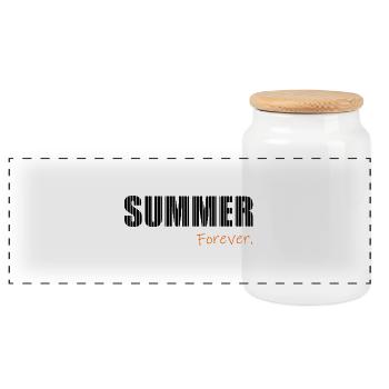 DAD. GRANDPA. FATHER'S DAY. MISTRESS. MASTER - Panoramic Cookie Jar with Wooden Lid - white - Front