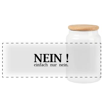 Non! Juste non. - Boîte à biscuits avec couvercle en bois - blanc - Devant