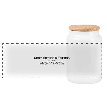 Logo_gerade_transparent - Panoramic Cookie Jar with Wooden Lid - white - Front
