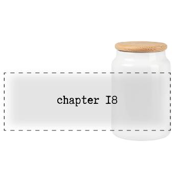 chapter 18 Birthday - Panoramic Cookie Jar with Wooden Lid - white - Front