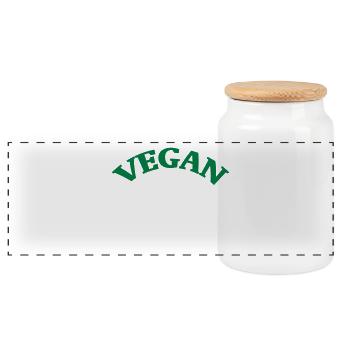 Athlete Vegan Vegan Vegetarier Veggie Geschenk - Panorama Keksdose mit Holzdeckel - Weiß - Vorne