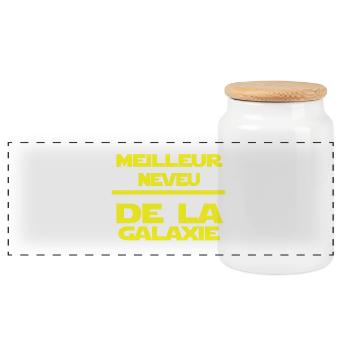neveu - Boîte à biscuits avec couvercle en bois - blanc - Devant