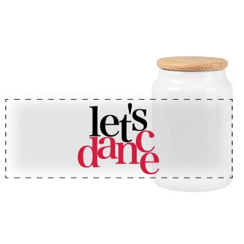 let s dance - Dance Fashion - Panorama Keksdose mit Holzdeckel - Weiß - Vorne