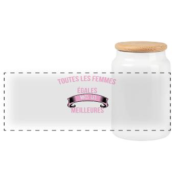 1968 cadeau humour - Boîte à biscuits avec couvercle en bois - blanc - Devant