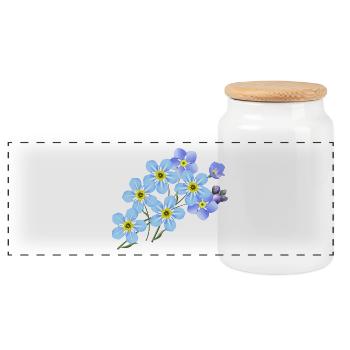 blumen flowers garden garten pflanzen plants - Panorama Keksdose mit Holzdeckel - Weiß - Vorne