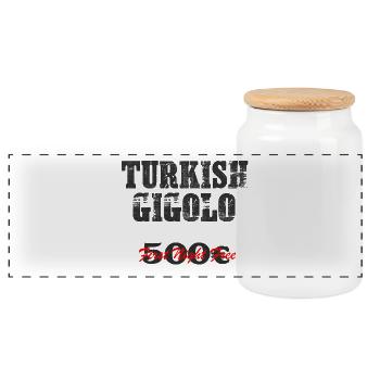 Men's shirt TURKISH Gigolo - Panoramic Cookie Jar with Wooden Lid - white - Front