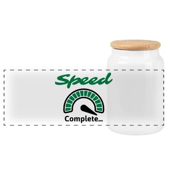 Speed Complete ... - Panoramic Cookie Jar with Wooden Lid - white - Front