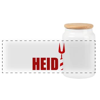 Tuer Heidi - Heidi prénom nom Adelheid - Boîte à biscuits avec couvercle en bois - blanc - Devant