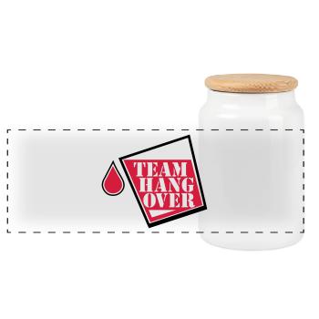 party team - Panoramic Cookie Jar with Wooden Lid - white - Front
