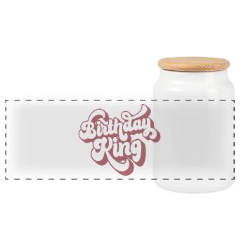 Birthday King - Cadeau de fête d’anniversaire cool pour hommes - Boîte à biscuits avec couvercle en bois - blanc - Devant