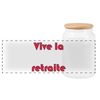PAPY. FÊTE DES PÈRES. BONNE FÊTE PAPY. JE T'AIME. - Boîte à biscuits avec couvercle en bois - blanc - Devant