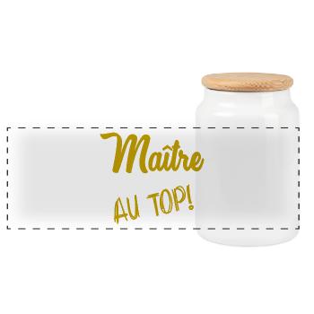 MASTER. MASTER - Panoramic Cookie Jar with Wooden Lid - white - Front
