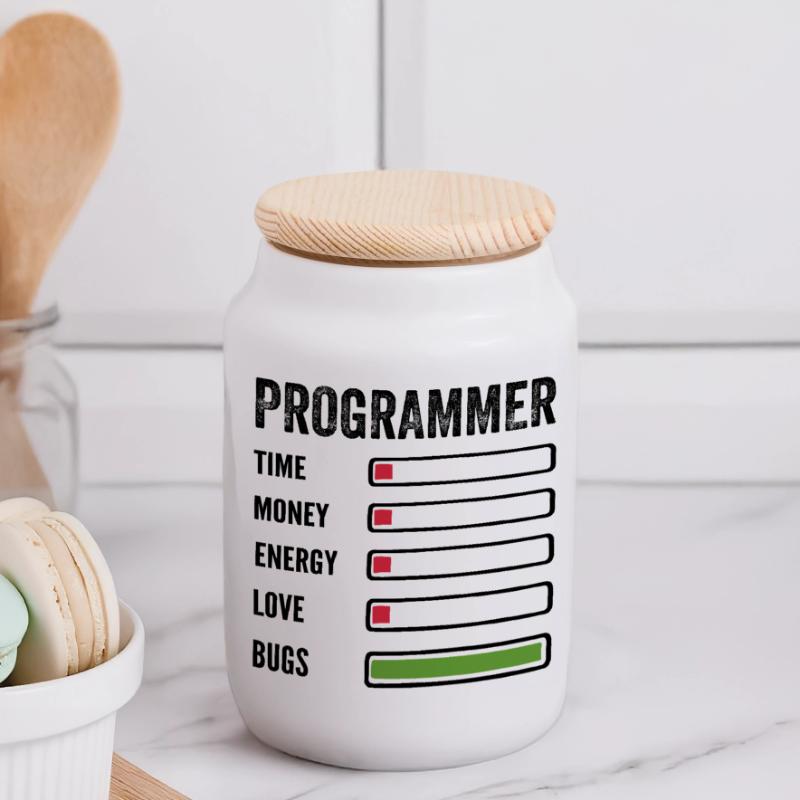 développeur humour programmeur codeur code Boîte à biscuits avec couvercle en bois
