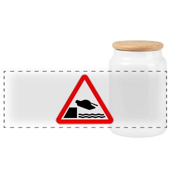 No war! - Panoramic Cookie Jar with Wooden Lid - white - Front