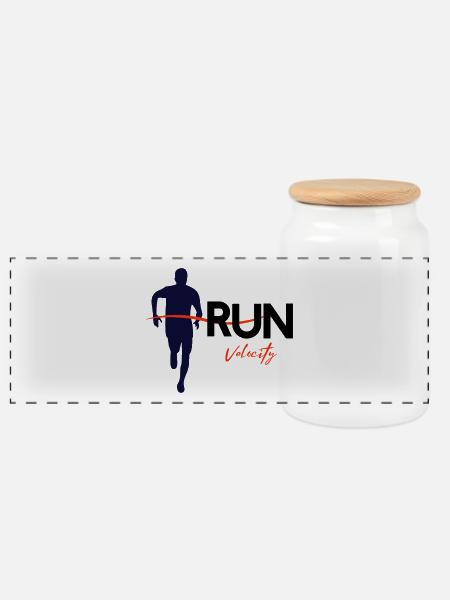 Run - Panorama Keksdose mit Holzdeckel - Weiß