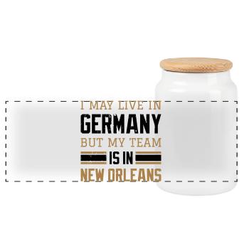 New Orleans - Panorama Keksdose mit Holzdeckel - Weiß - Vorne