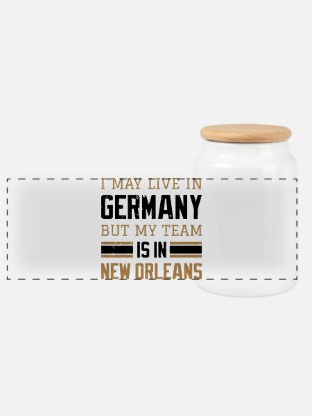 New Orleans - Panorama Keksdose mit Holzdeckel - Weiß