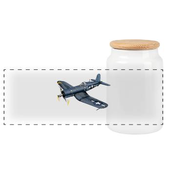 corsair - Boîte à biscuits avec couvercle en bois - blanc - Devant