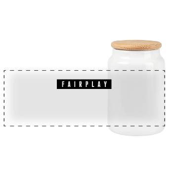 Fairplay - Boîte à biscuits avec couvercle en bois - blanc - Devant