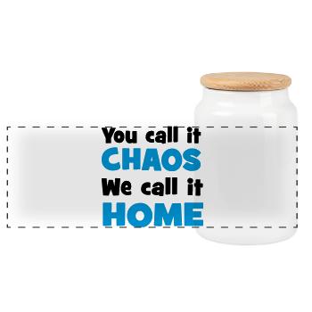 6061912 120606130 Chaos - Panorama Keksdose mit Holzdeckel - Weiß - Vorne